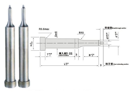 Alcrona Die Punch Pins SKH51 ، ختم مربع هول لكمة حسب الطلب