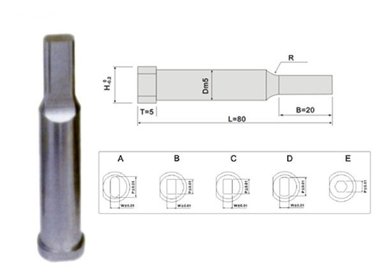 Alcrona Die Punch Pins SKH51 ، ختم مربع هول لكمة حسب الطلب