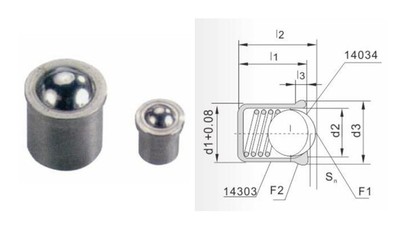 Allen Key Spring Ball Plunger Hexagon Key Type MISUMI 1.4305.0 بلانك سداسي